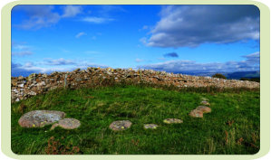 A neolithic ceremonial site, possibly part of a processional way, a putative henge.