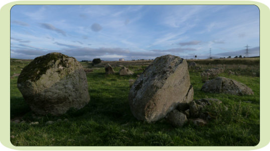 Gunnerkeld Stone Circle stands beside the M6 South