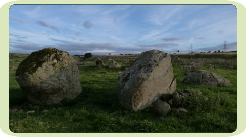 Gunnerkeld Stone Circle stands beside the M6 South